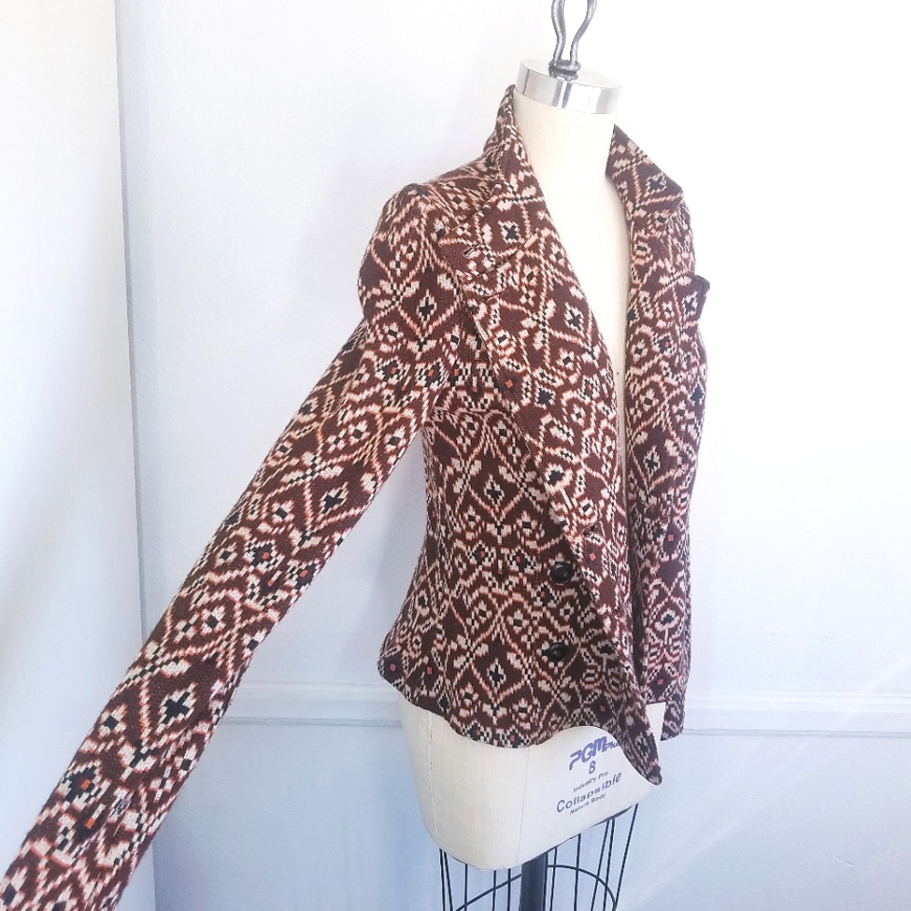 Diane Von Furstenberg | Bohemian Print Lapel Sweater Jacket 8